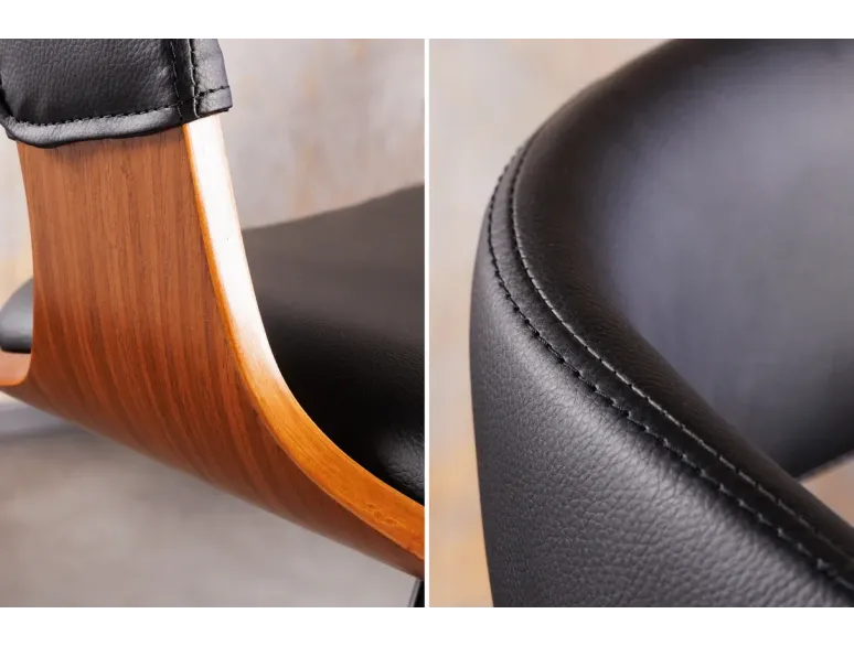 Tabouret de bar pivotant similicuir moderne 64–85 cm | Decozzia