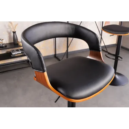 Tabouret de bar pivotant en similicuir moderne 64–85 cm 2