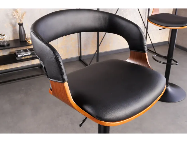 Tabouret de bar pivotant similicuir moderne 64–85 cm | Decozzia