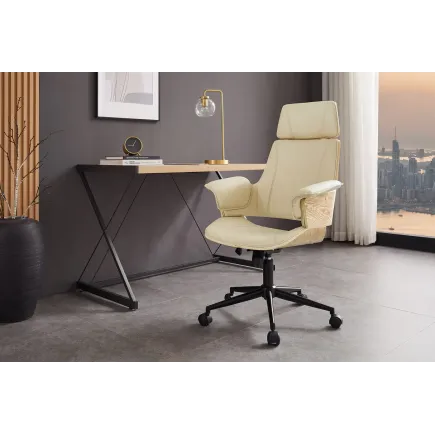 Chaise de bureau pivotante similicuir moderne MANHATTAN 44–54 cm