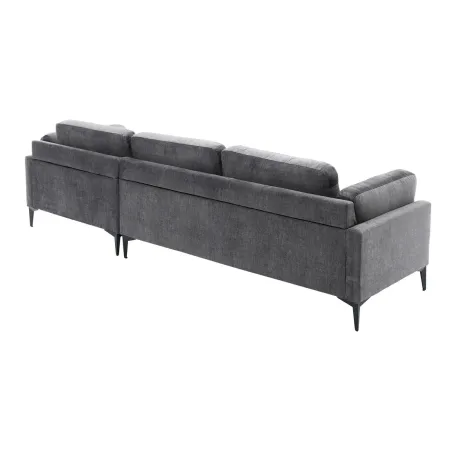 Canapé d'angle velours moderne 295 cm avec pouf – MANHATTAN