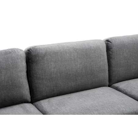 Canapé d'angle velours moderne 295 cm avec pouf – MANHATTAN