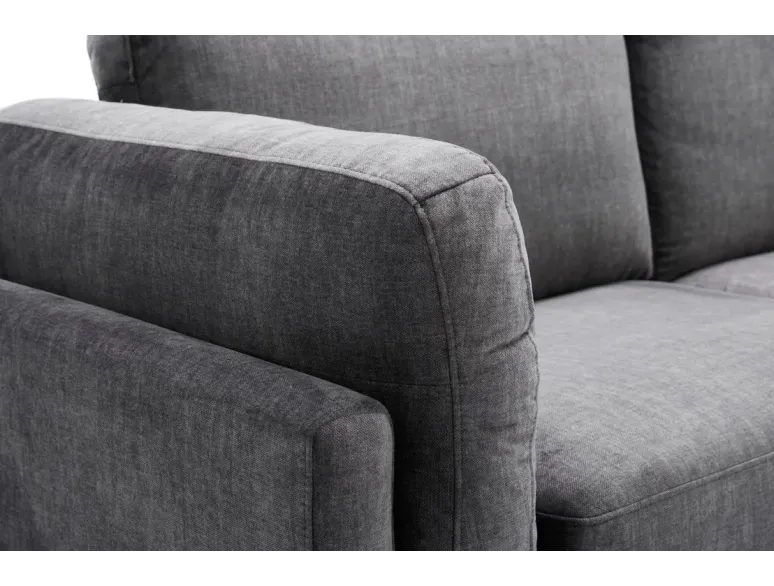 Canapé d'angle velours moderne 295 cm avec pouf – MANHATTAN