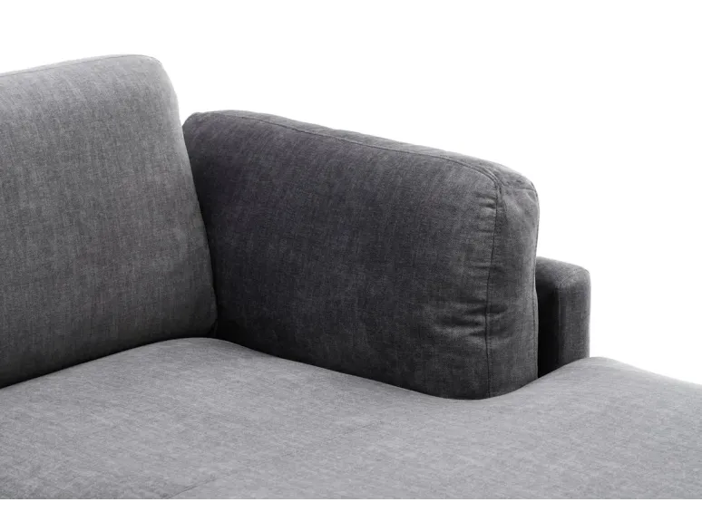 Canapé d'angle velours moderne 295 cm avec pouf – MANHATTAN