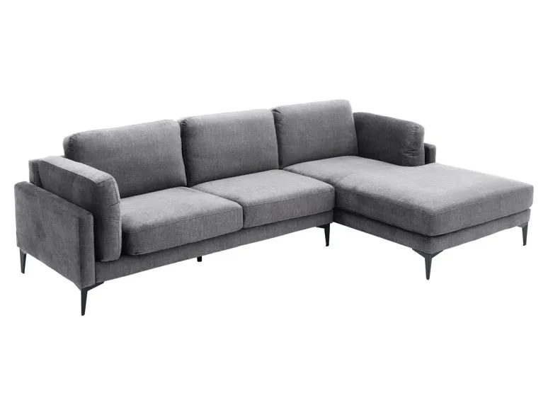 Canapé d'angle velours moderne 295 cm avec pouf – MANHATTAN