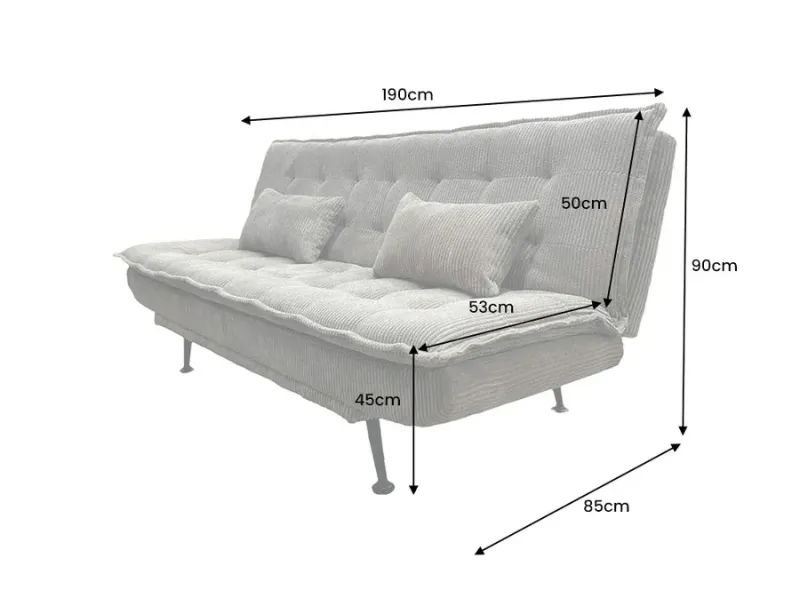 Canapé convertible 3 places velours – canapé lit moderne | Decozzia