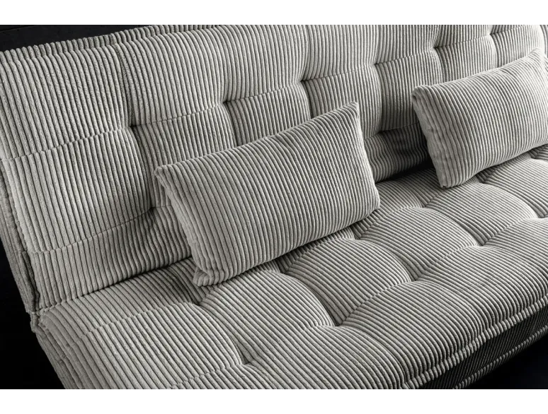 Canapé-lit velours tricoté moderne 195 cm 3 places – JAZZ