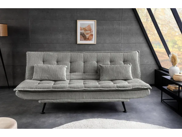 Canapé-lit velours tricoté moderne 195 cm 3 places – JAZZ