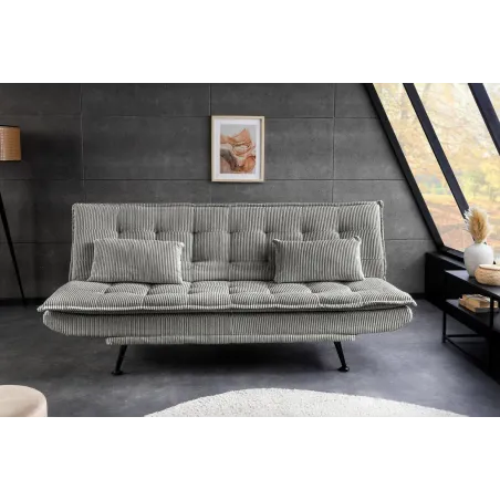 Canapé-lit velours tricoté moderne 195 cm 3 places – JAZZ