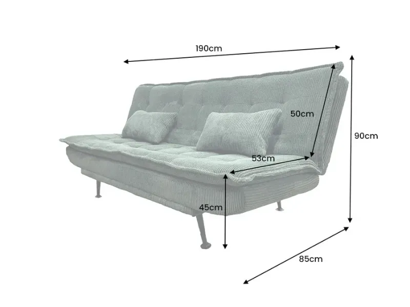 Canapé convertible 3 places velours – canapé lit moderne | Decozzia