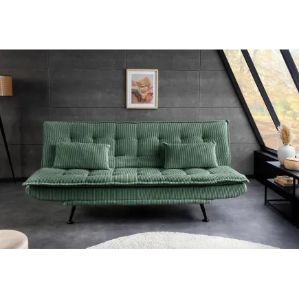 Canapé-lit en velours tricoté moderne 195 cm 3 places – JAZZ 2