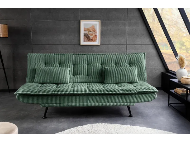 Canapé convertible 3 places velours – canapé lit moderne | Decozzia