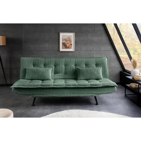 Canapé convertible 3 places velours – canapé lit moderne | Decozzia