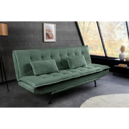 Canapé-lit en velours tricoté moderne 195 cm 3 places – JAZZ