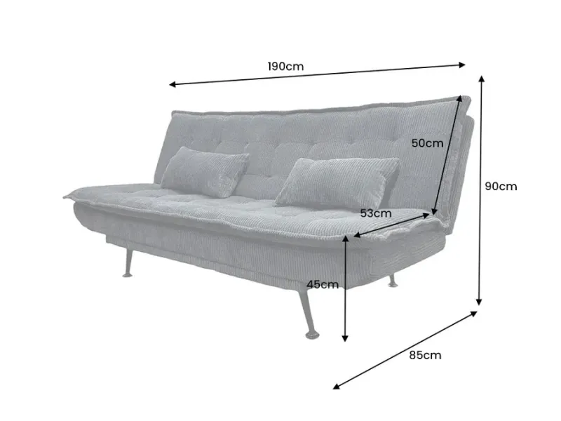 Canapé convertible 3 places velours – canapé lit moderne | Decozzia