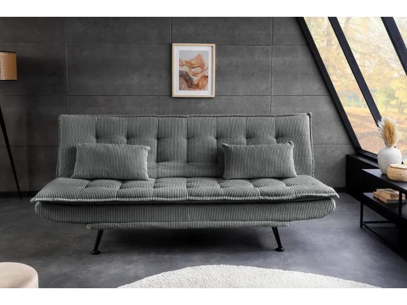 Canapé convertible 3 places velours – canapé lit moderne | Decozzia
