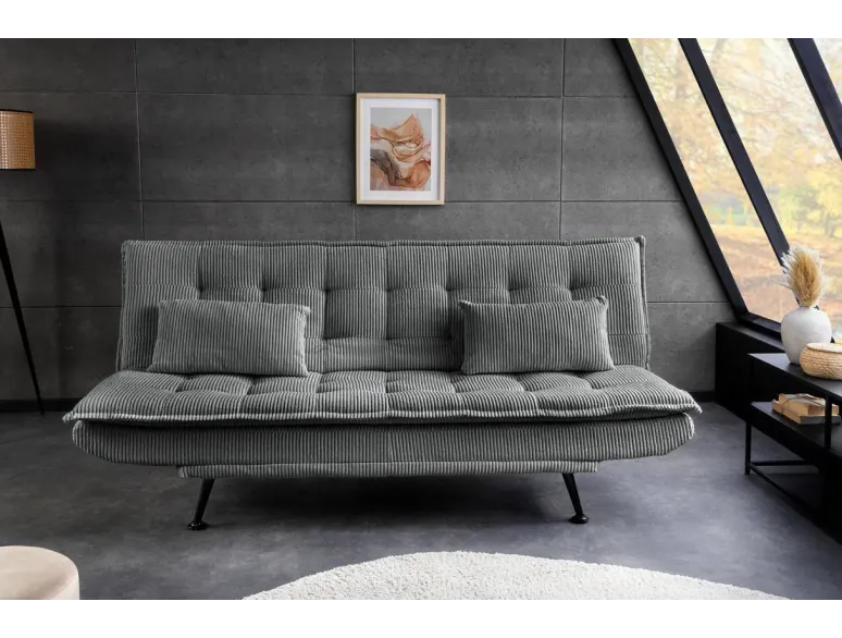 Canapé-lit velours tricoté moderne 195 cm 3 places – JAZZ