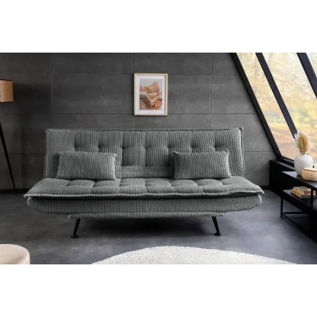 Canapé convertible 3 places velours – canapé lit moderne | Decozzia