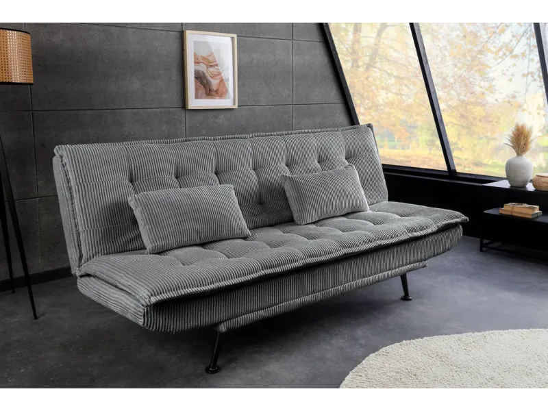 Canapé convertible 3 places velours – canapé lit moderne | Decozzia