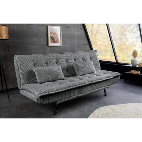 Canapé-lit velours tricoté moderne 195 cm 3 places – JAZZ