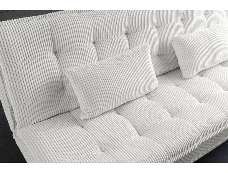 Canapé-lit velours tricoté moderne 195 cm 3 places – JAZZ