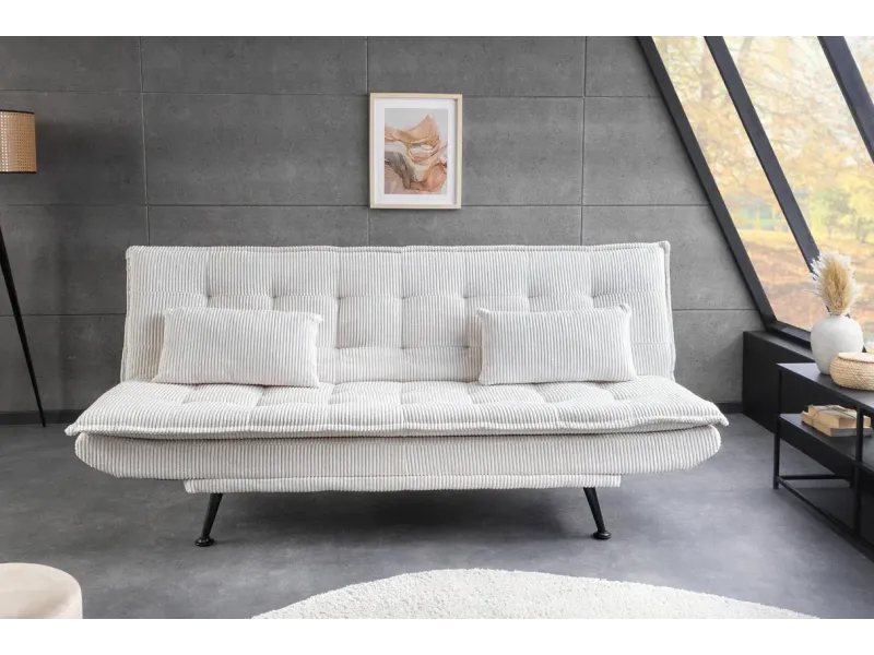 Canapé-lit velours côtelé moderne 195 cm 3 places – JAZZ