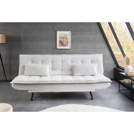 Canapé-lit velours côtelé moderne 195 cm 3 places – JAZZ
