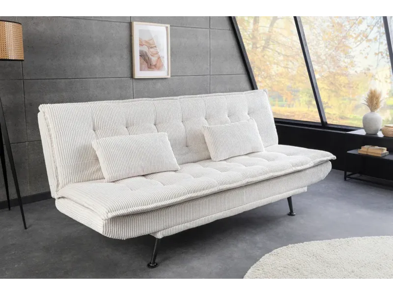 Canapé-lit velours côtelé moderne 195 cm 3 places – JAZZ