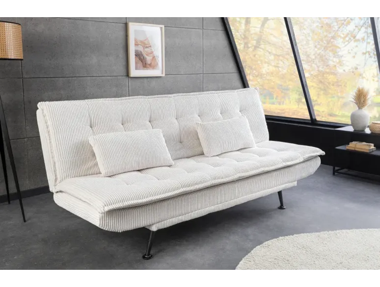 Canapé-lit velours tricoté moderne 195 cm 3 places – JAZZ