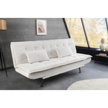 Canapé-lit velours tricoté moderne 195 cm 3 places – JAZZ