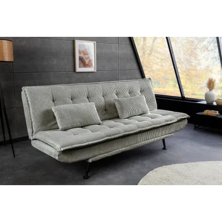 Canapé convertible 3 places velours – canapé lit moderne | Decozzia