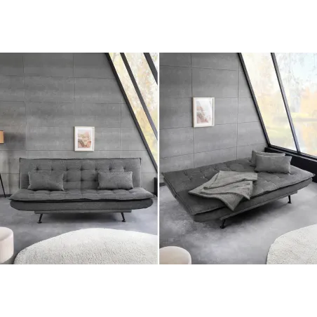 Canapé-lit tissu texturé moderne 195 cm 3 places – JAZZ