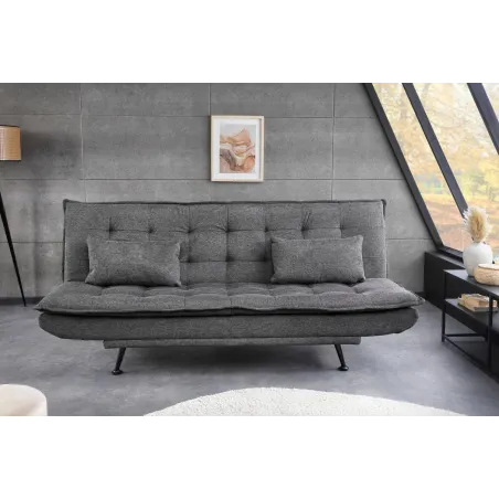 Canapé-lit tissu texturé moderne 195 cm 3 places – JAZZ