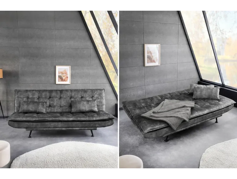 Canapé-lit velours moderne 195 cm 3 places – JAZZ