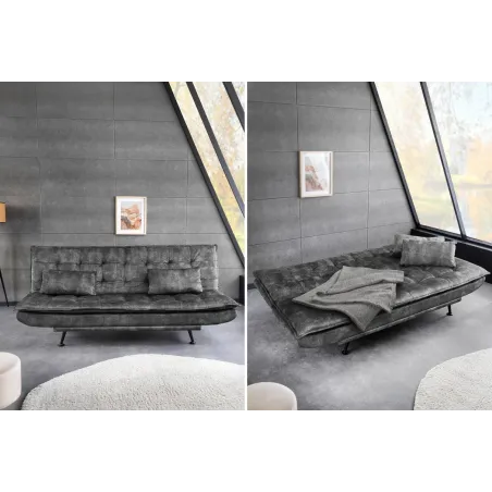 Canapé-lit velours moderne 195 cm 3 places – JAZZ
