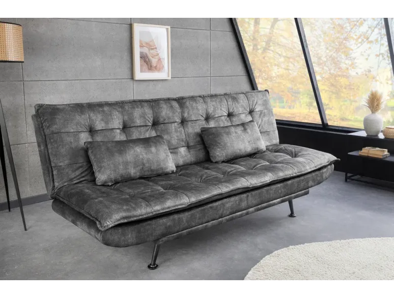 Canapé-lit en velours moderne 195 cm 3 places – JAZZ