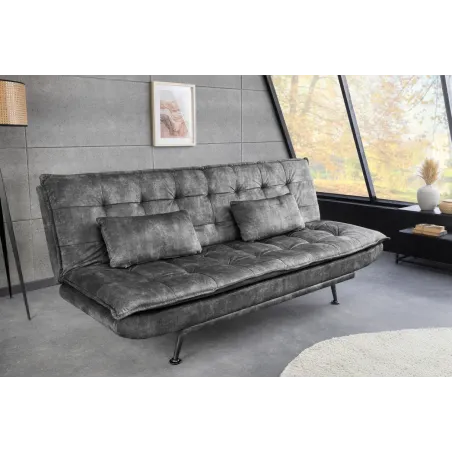 Canapé-lit en velours moderne 195 cm 3 places – JAZZ