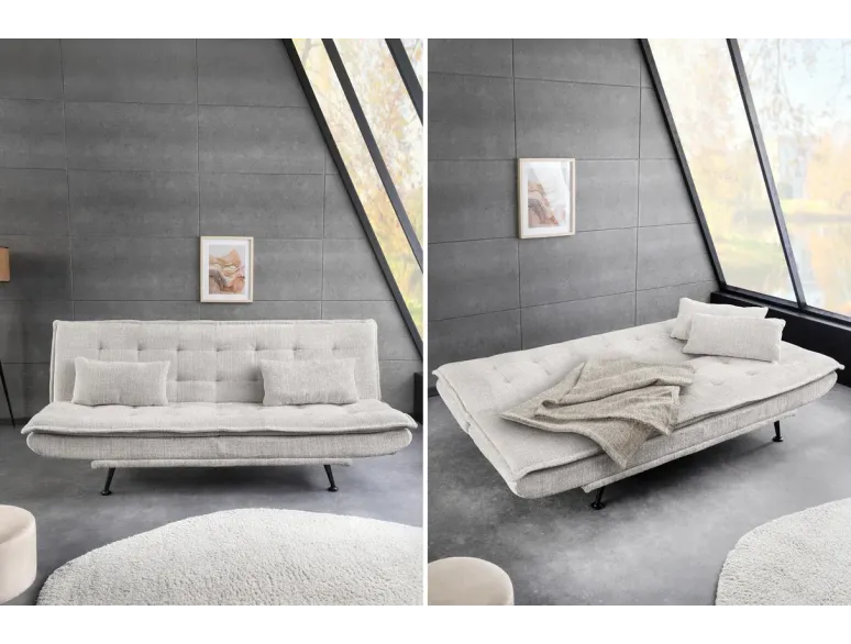 Canapé-lit chenille moderne 195 cm 3 places – JAZZ