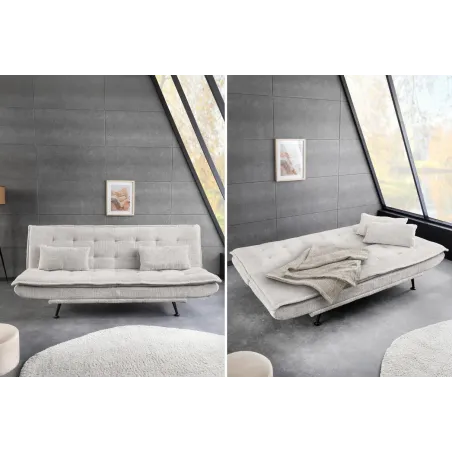 Canapé-lit chenille moderne 195 cm 3 places – JAZZ