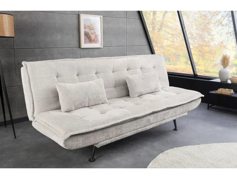 Canapé-lit en tissu chenille moderne 195 cm 3 places – JAZZ