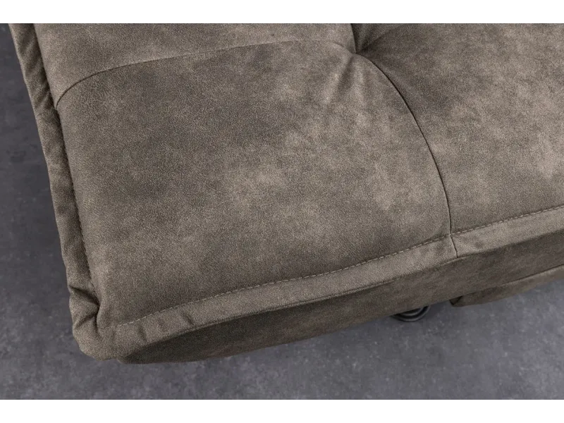 Canapé-lit microfibre taupe moderne 195 cm 3 places – JAZZ