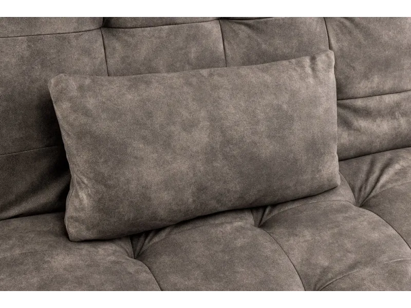 Canapé-lit microfibre taupe moderne 195 cm 3 places – JAZZ