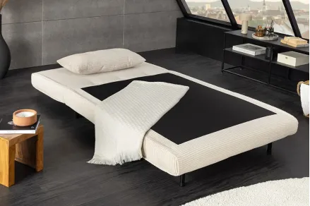 Fauteuil-lit SMART compact 100 cm – Velours côtelé, sans accoudoirs 2