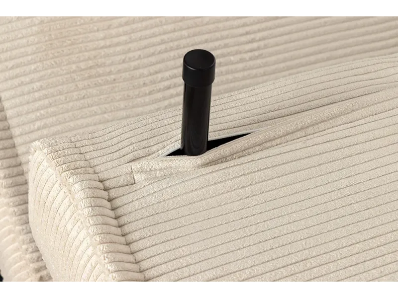 Fauteuil-lit compact velours côtelé 100 cm – Sans accoudoirs | Decozzia