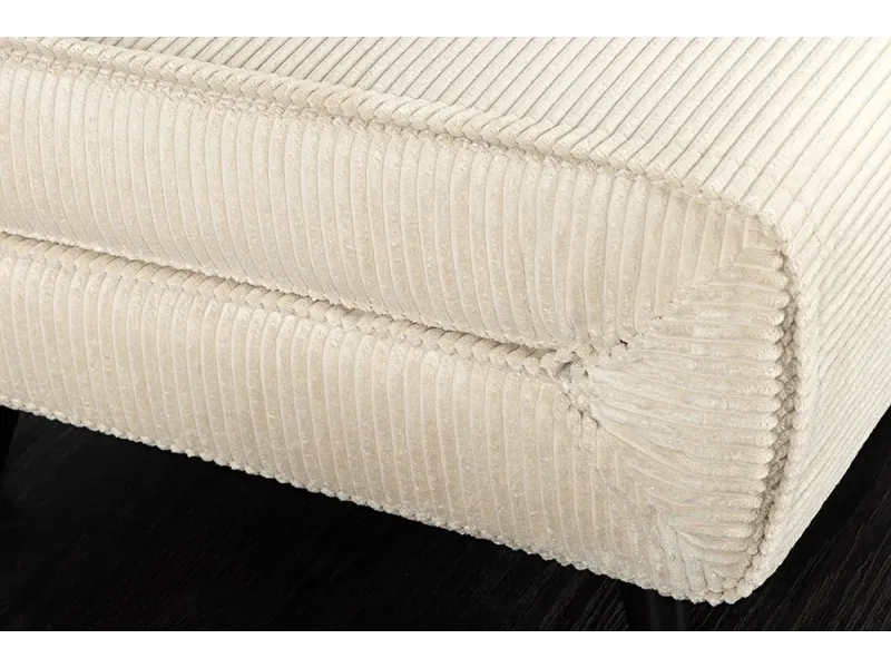 Fauteuil-lit compact velours côtelé 100 cm – Sans accoudoirs | Decozzia