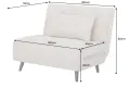 Fauteuil convertible 100 cm compact – canapé lit 1 place gain de place | Decozzia