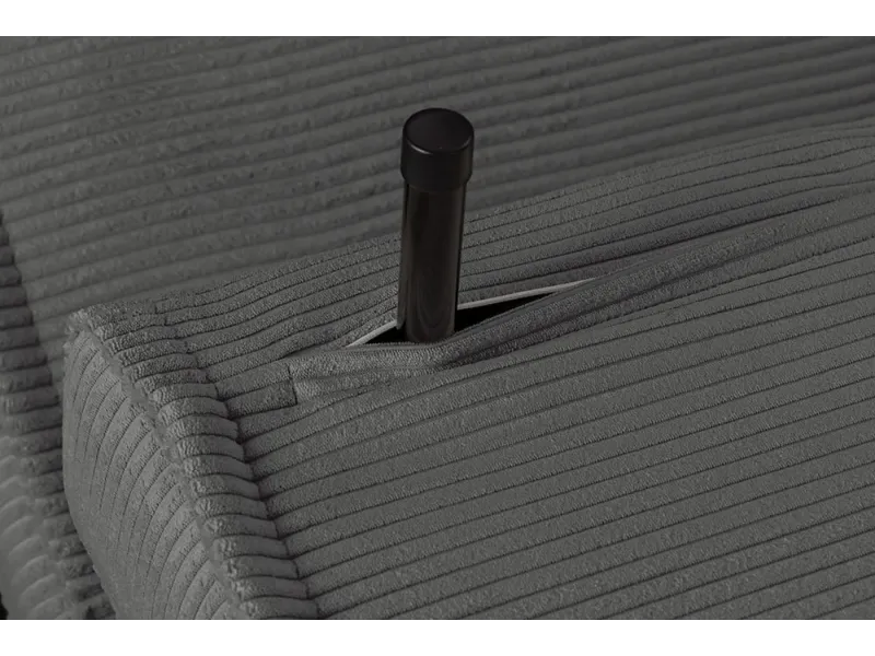 Fauteuil-lit compact velours côtelé 100 cm – Sans accoudoirs | Decozzia