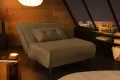 Fauteuil-lit SMART compact 100 cm – Velours côtelé, sans accoudoirs