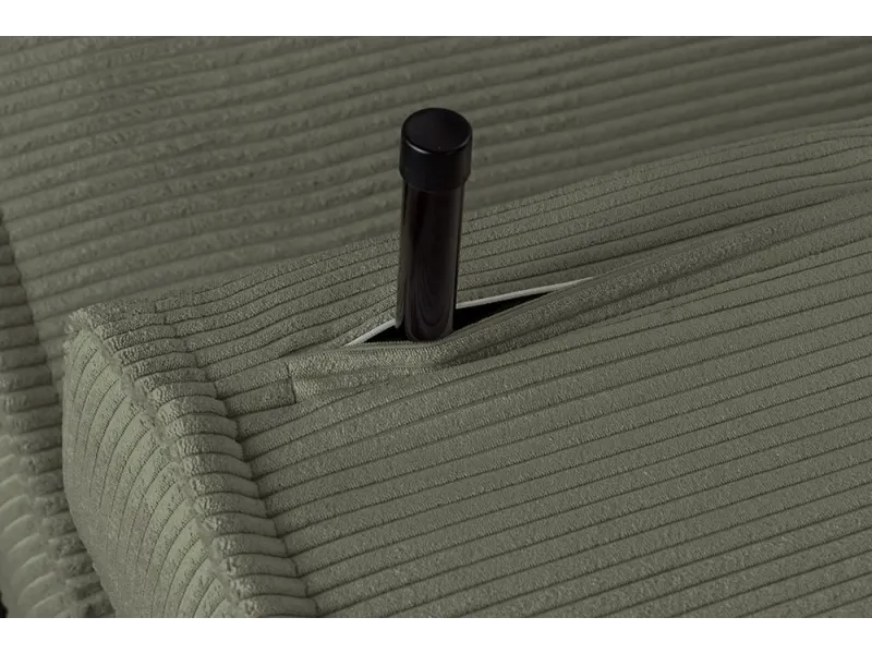 Fauteuil-lit compact velours côtelé 100 cm – Sans accoudoirs | Decozzia