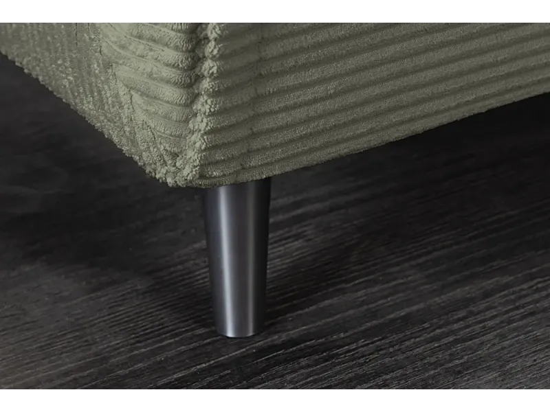 Fauteuil-lit compact velours côtelé 100 cm – Sans accoudoirs | Decozzia